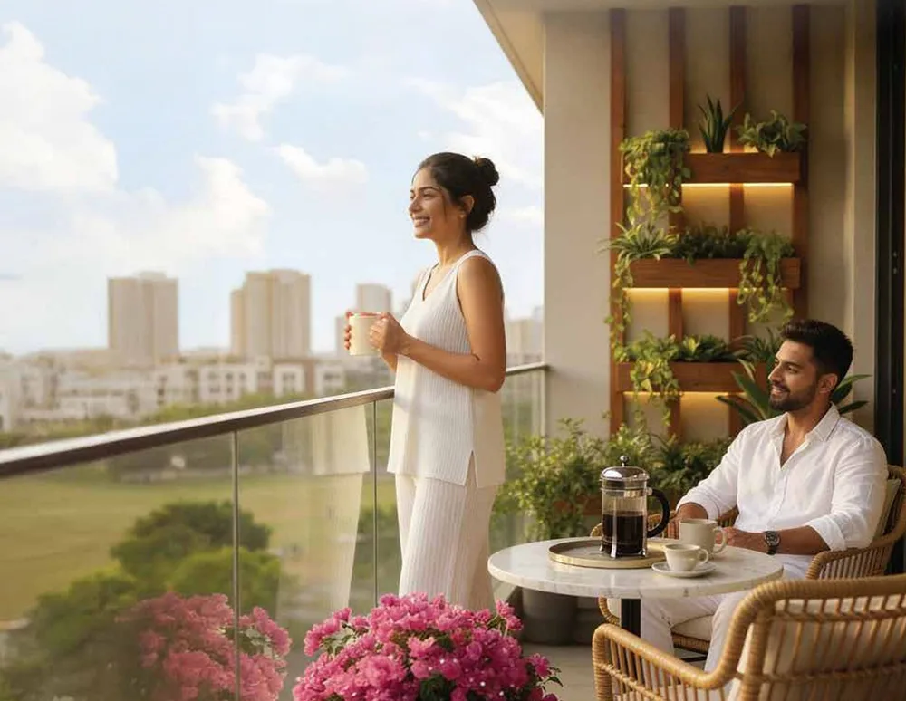 Spacious balcony at Sethia Pride Kandivali East